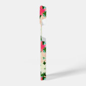 ピンクポインセティアスクリスマス iPhoneケース (左側面)