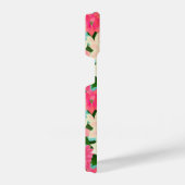 ピンクポインセティアスクリスマス iPhoneケース (右側面)