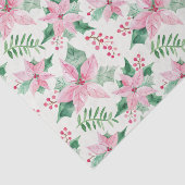 ピンクポインセティアスヴィンテージクリスマス 薄葉紙 (詳細)