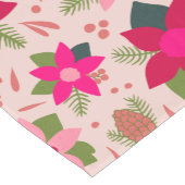 ピンクポインセティアス ショートテーブルランナー (コーナー)