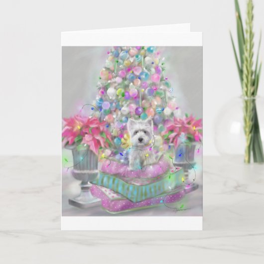 ピンクポインセティアス シーズンカード (正面)