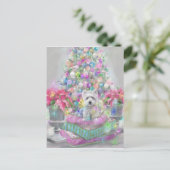 ピンクポインセティアス ポストカード (スタンド正面)