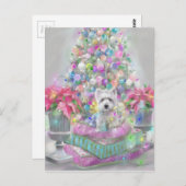 ピンクポインセティアス ポストカード (正面/裏面)