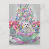 ピンクポインセティアス ポストカード (正面)