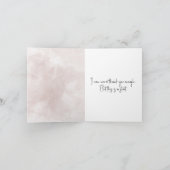 ピンクポシー水彩色ありがとう カード (内部)