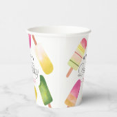 ピンクポスクルパーソナライズされた子供の誕生日パーティー 紙コップ (右)