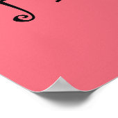 ピンクポスターのHoo Dat ポスター (角)