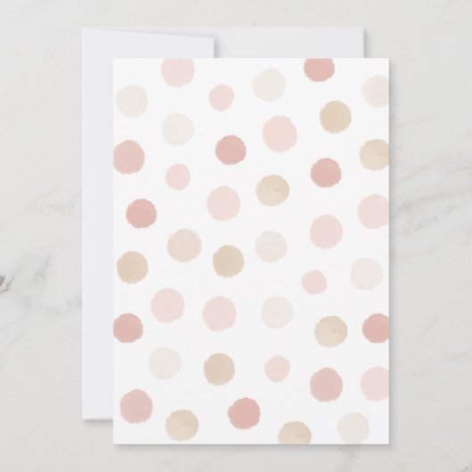 ピンクポスポップ・アートのシクル女の子ベビーシャワー準備 招待状 (裏面)