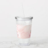 ピンクポップコーンとパジャマススランバーバースデーパーティー アクリルタンブラー (左)