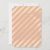 ピンクポップコーンムービーナイトガール誕生日 招待状 (裏面)