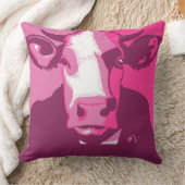 ピンクポップ・アートのアート牛枕 クッション (ブランケット)