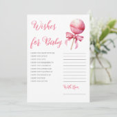 ピンクポップ・アートのケーキ女の子の赤ちゃんシャワーがベビー 招待状 (スタンド正面)