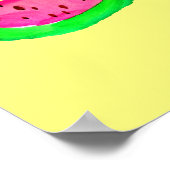 ピンクポップ・アートのスイカ絵画アートのポスター ポスター (角)