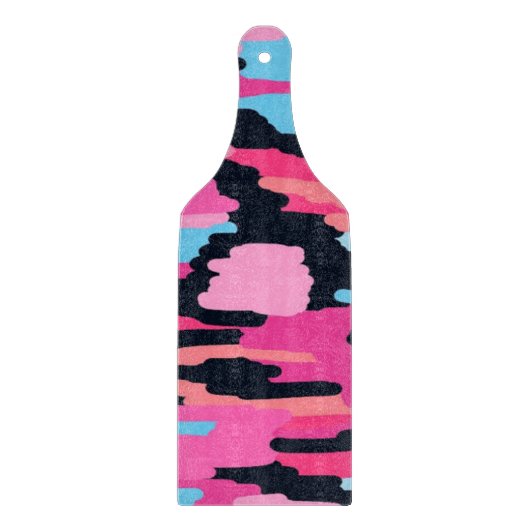 ピンクポップ・アートの抽象芸術 カッティングボード (正面)