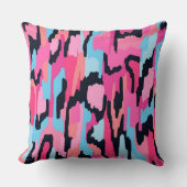 ピンクポップ・アートの抽象芸術 クッション (正面)