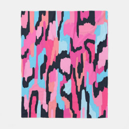 ピンクポップ・アートの抽象芸術 フリースブランケット