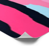 ピンクポップ・アートの抽象芸術 ポスター (角)