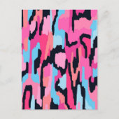 ピンクポップ・アートの抽象芸術 ポストカード (正面)