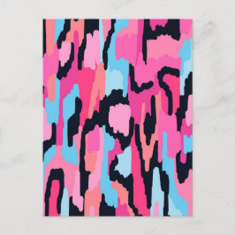 ピンクポップ・アートの抽象芸術 ポストカード