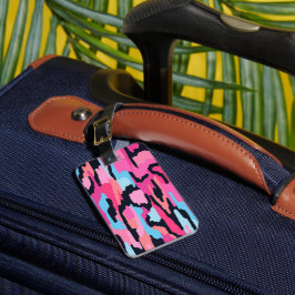 ピンクポップ・アートの抽象芸術 ラゲッジタグ