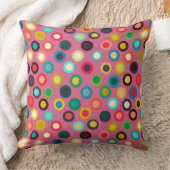 ピンクポップ・アートの斑 クッション (ブランケット)