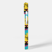 ピンクポップ・アートの、イエロー、ブルーのタイガーアートパターン Case-Mate iPhoneケース (裏面 / 左)