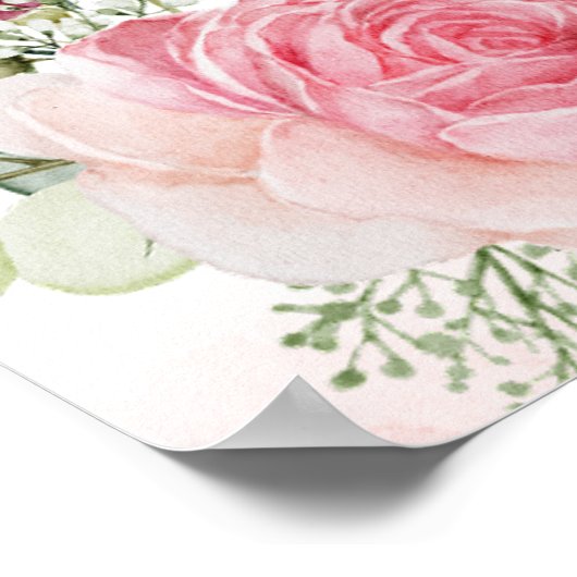 ピンクポニーの誕生日ギディーアップ女性のカーボーイパーティーバナー ポスター (角)