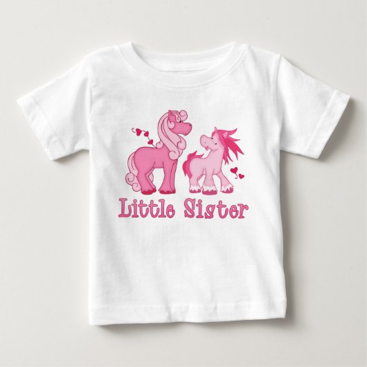 ピンクポニーズリトルシスター ベビーTシャツ (正面)
