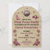 ピンクポニーパーティー 招待状 (正面)