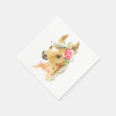 ピンクポニーベビーシャワー スタンダードカクテルナプキン (角)