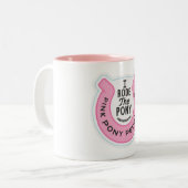 ピンクポニーペダルパブインディ – 私はポニーに乗った ツートーンマグカップ (正面左)