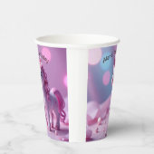 ピンクポニーユニコーン紙カップ 紙コップ (右)
