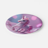 ピンクポニーユニコーン紙プレート ペーパープレート (アングル)