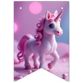ピンクポニーユニコーン ガーランド 誕生日 バナー (第1の旗)