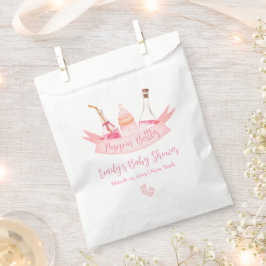ピンクポピンシャンパンボトル足ベビーシャワー フェイバーバッグ