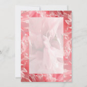 ピンクポピーかわいらしカスタムウェディング招待状 招待状 (裏面)