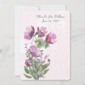 ピンクポピーのブーケ ウェディング招待状 招待状 (正面)