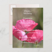 ピンクポピーの夢の詩 ポストカード (正面/裏面)