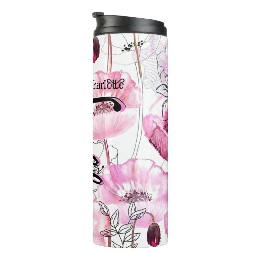 ピンクポピーの真ん中の信仰 タンブラー (回転右)
