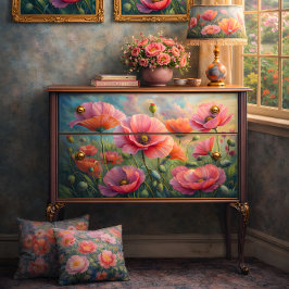 ピンクポピーガーデンフローラデコパージュ 薄葉紙