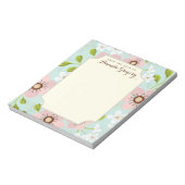 ピンクポピーガーデンフローラパーソナライズされたデスクメモ帳 ノートパッド (回転)