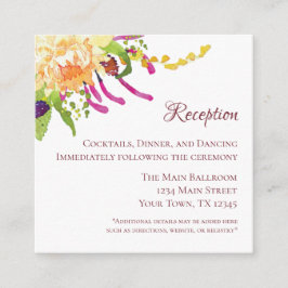 ピンクポピーガーデンレセプトンカード(100 ct) エンクロージャーカード