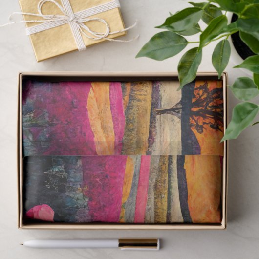 ピンクポピーファームアットサンセットファームハウス鮮やかデコール 薄葉紙 (ギフト)