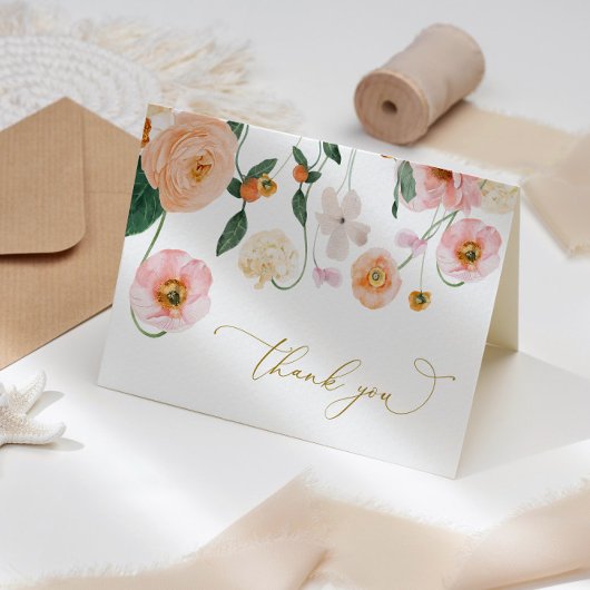 ピンクポピーフローラサンキューカード サンキューカード