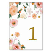ピンクポピーフローラテーブ結婚ル1のテーブル番号 テーブルナンバー (正面)