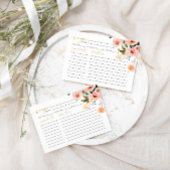 ピンクポピーフローラブライダルシャワーレシピカード