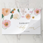 ピンクポピーフローラベビーシャワー紙パッド ペーパーパッド (折り畳み)