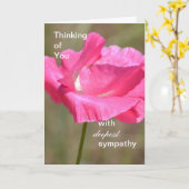 ピンクポピー悔やみや弔慰 カード (黄色い花)