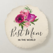 ピンクポピー最高のズフローラリースママin the World ラウンドクッション (裏面)