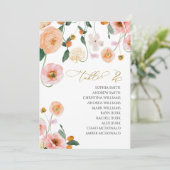 ピンクポピー結婚のテーブル番号2シーティングチャート 招待状 (スタンド正面)